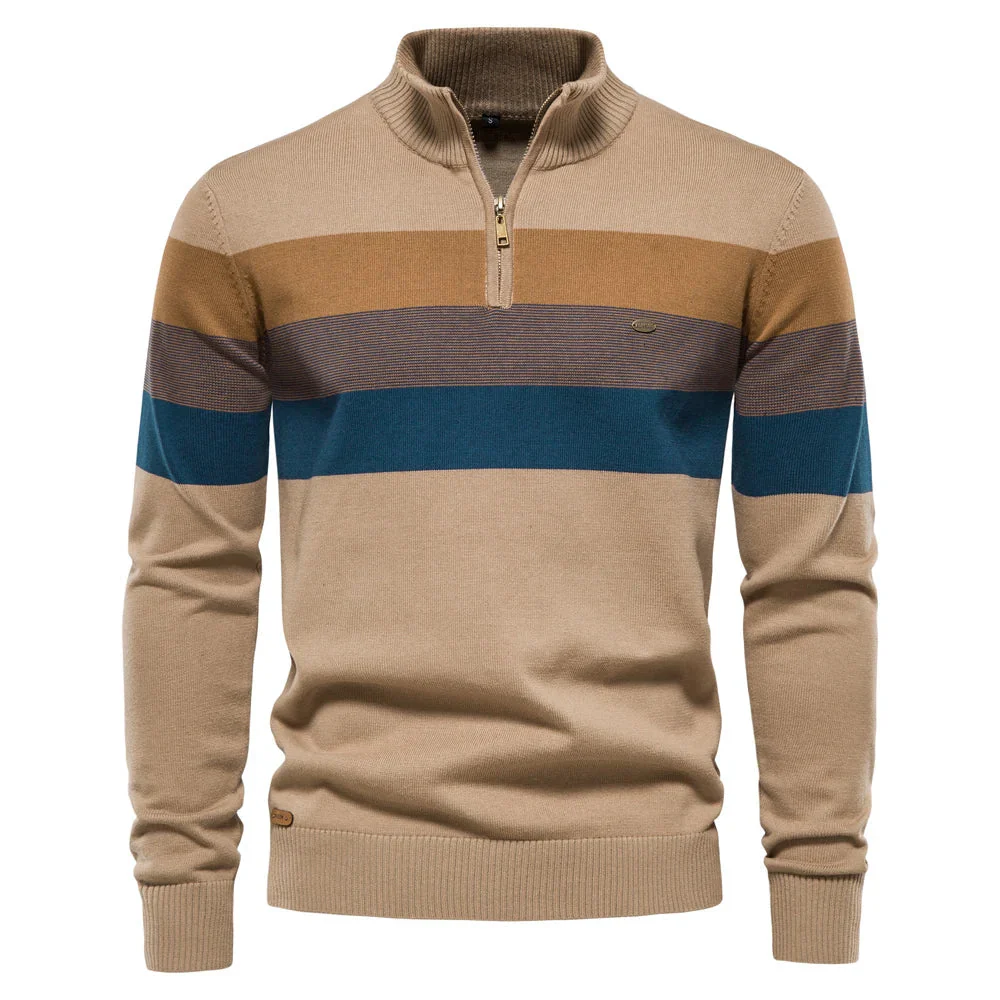 Cooper® | Warm patchwork zip-up sweater - Image 5