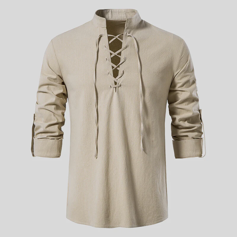 Corbin® | Soft Long-Sleeved Polo Shirt In Plain Colors - Image 7