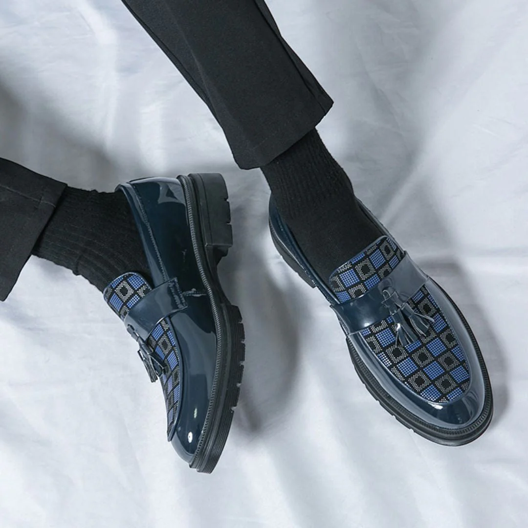 Corbin | Maximilian Luxe Checkered Loafers - Image 3