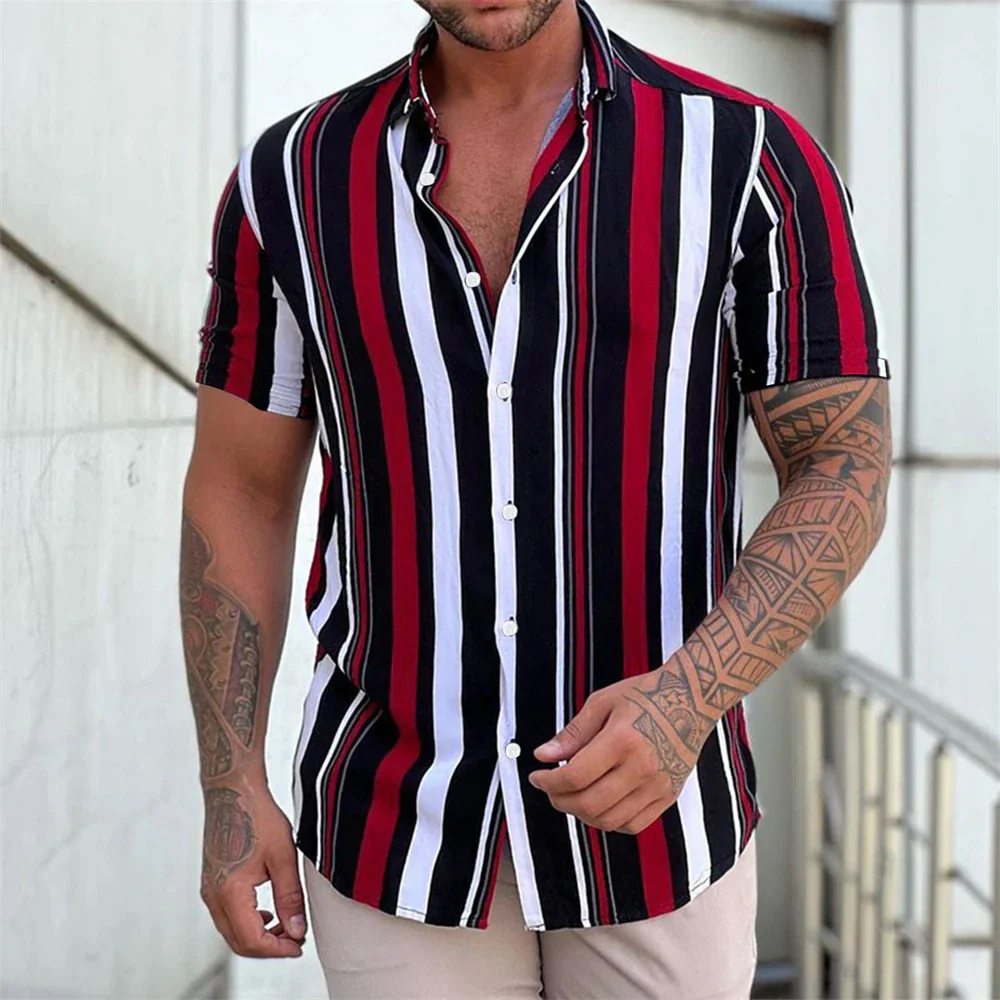 Corbin | Striped Short Sleeved Summer Shirt - Image 10