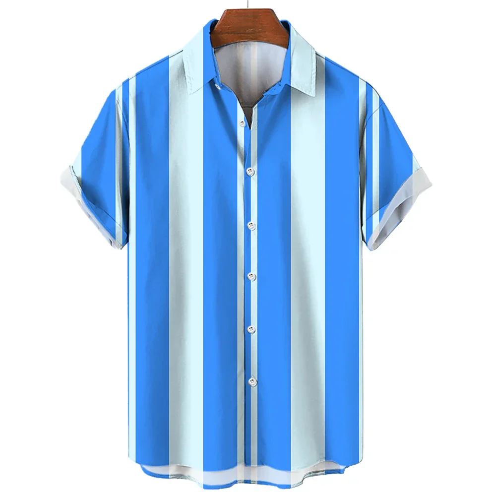 Corbin | Striped Short Sleeved Summer Shirt - Image 16