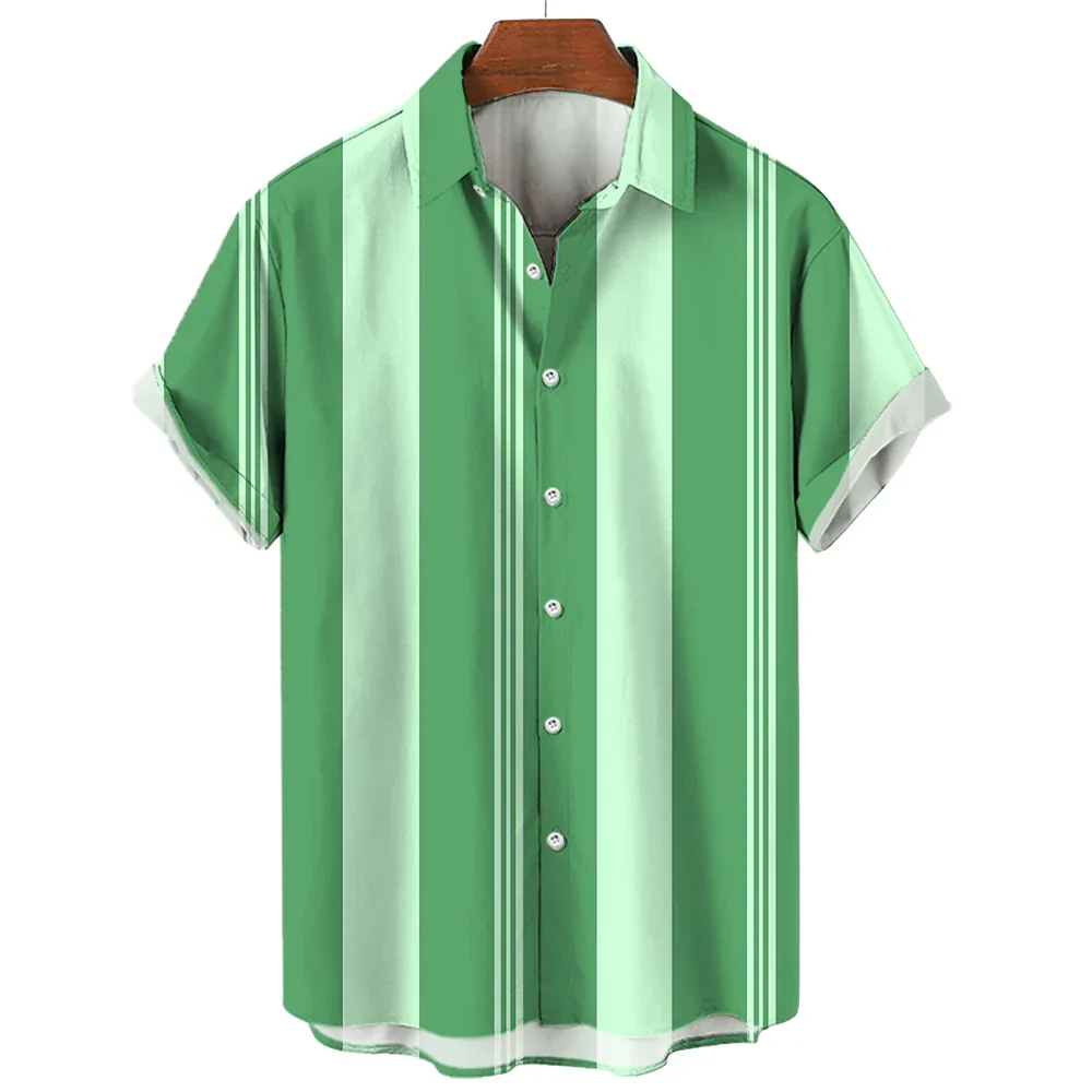 Corbin | Striped Short Sleeved Summer Shirt - Image 17