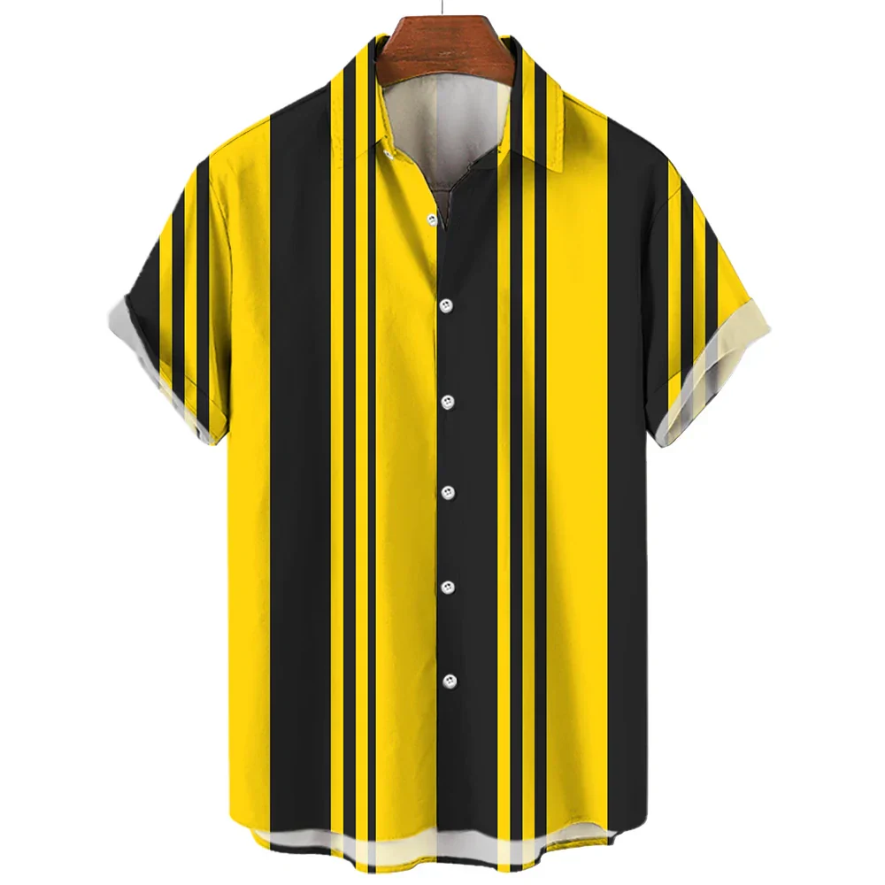 Corbin | Striped Short Sleeved Summer Shirt - Image 19