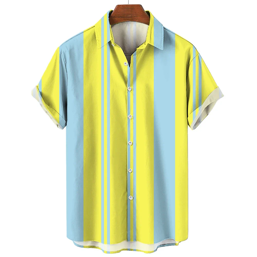 Corbin | Striped Short Sleeved Summer Shirt - Image 21