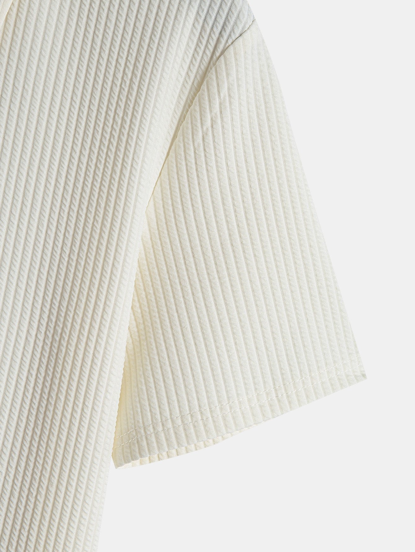 Cosme® | Muscle Fit Ribbed Half Zip Polo - Image 7