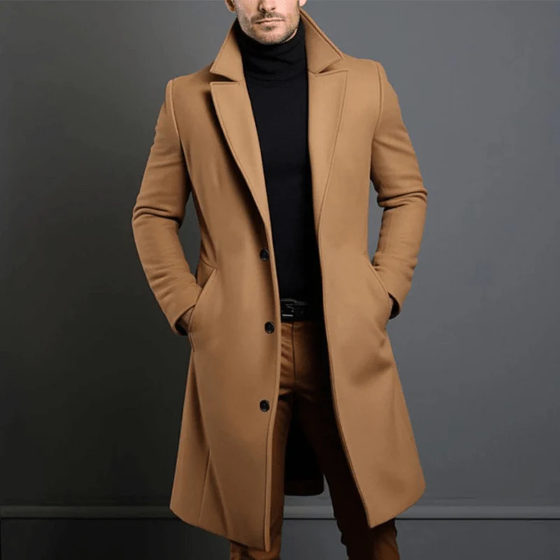 Cosme | Classic wool coat with lapel collar and button placket - Image 2