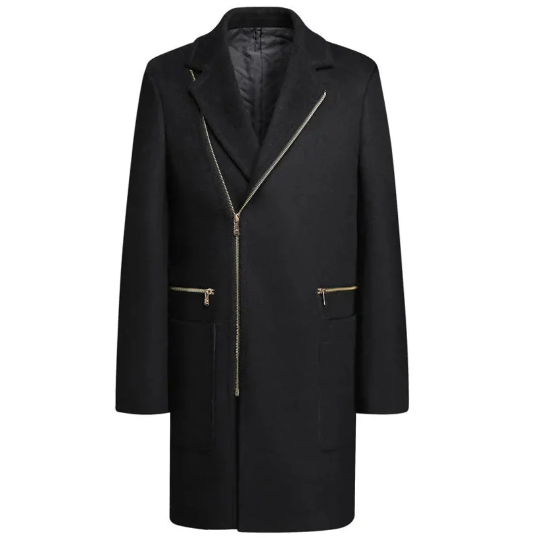 Crispín | Asher Asymmetrical Wool Overcoat - Image 4