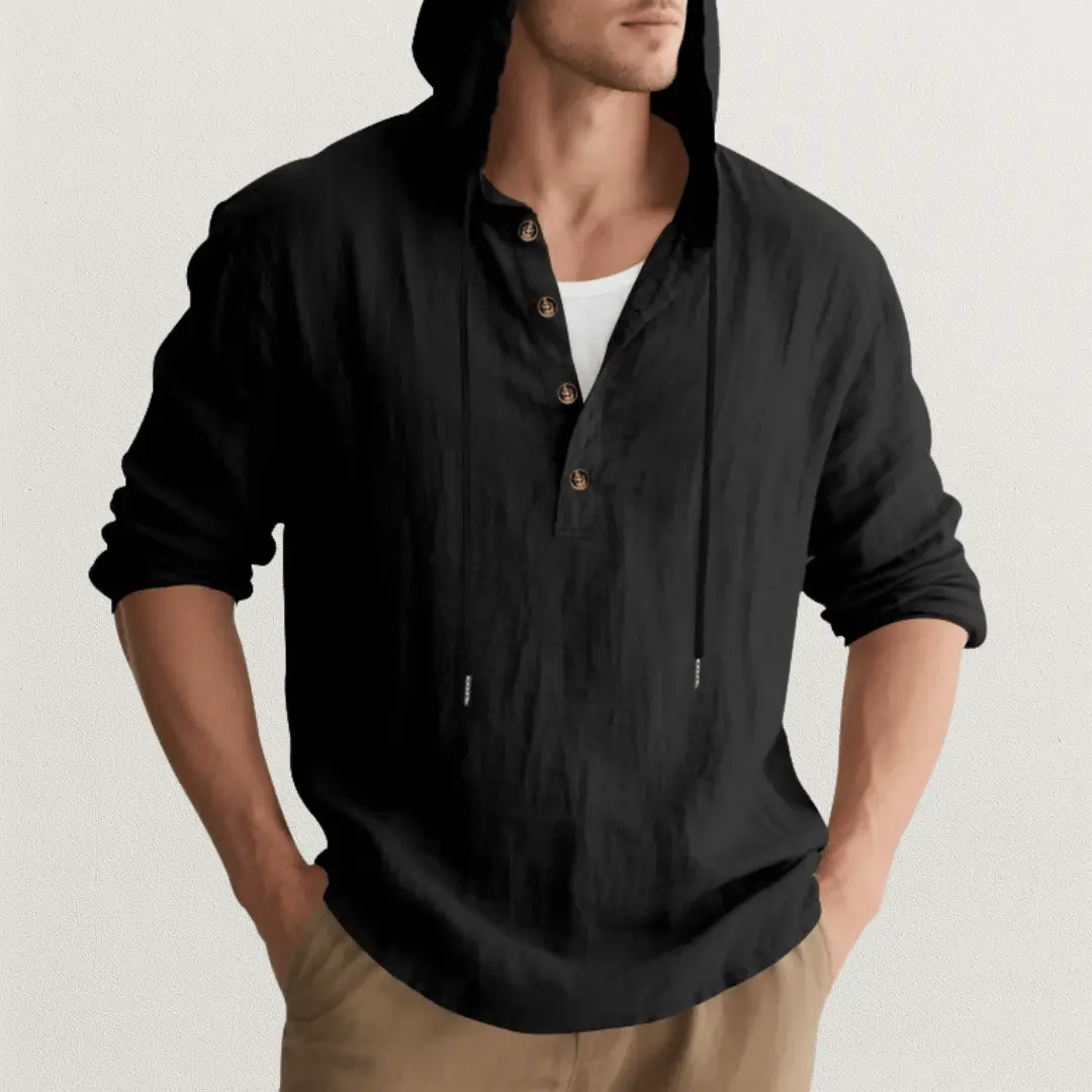 Crispín | Marcus Linen Hoodie Shirt - Image 12