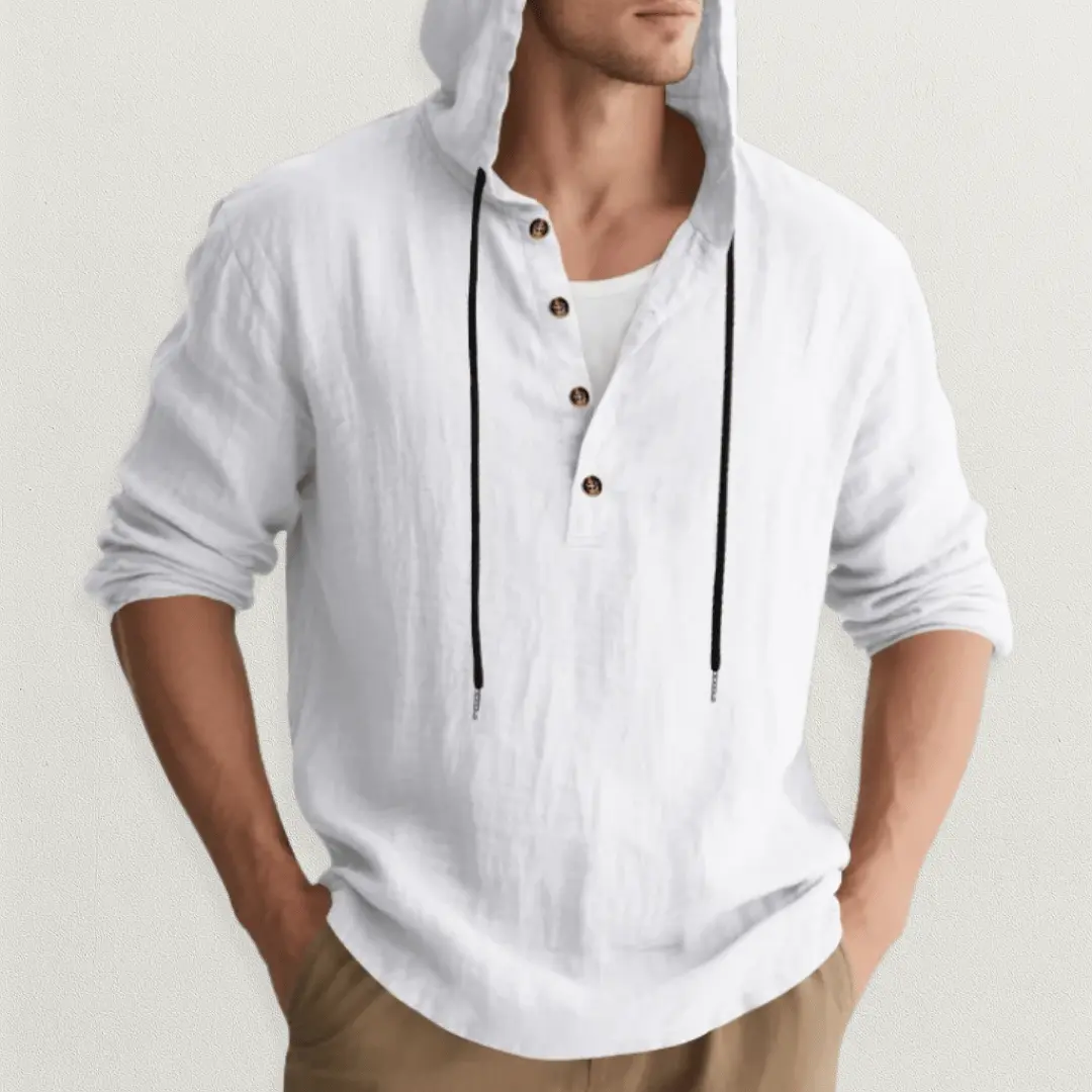 Crispín | Marcus Linen Hoodie Shirt - Image 4