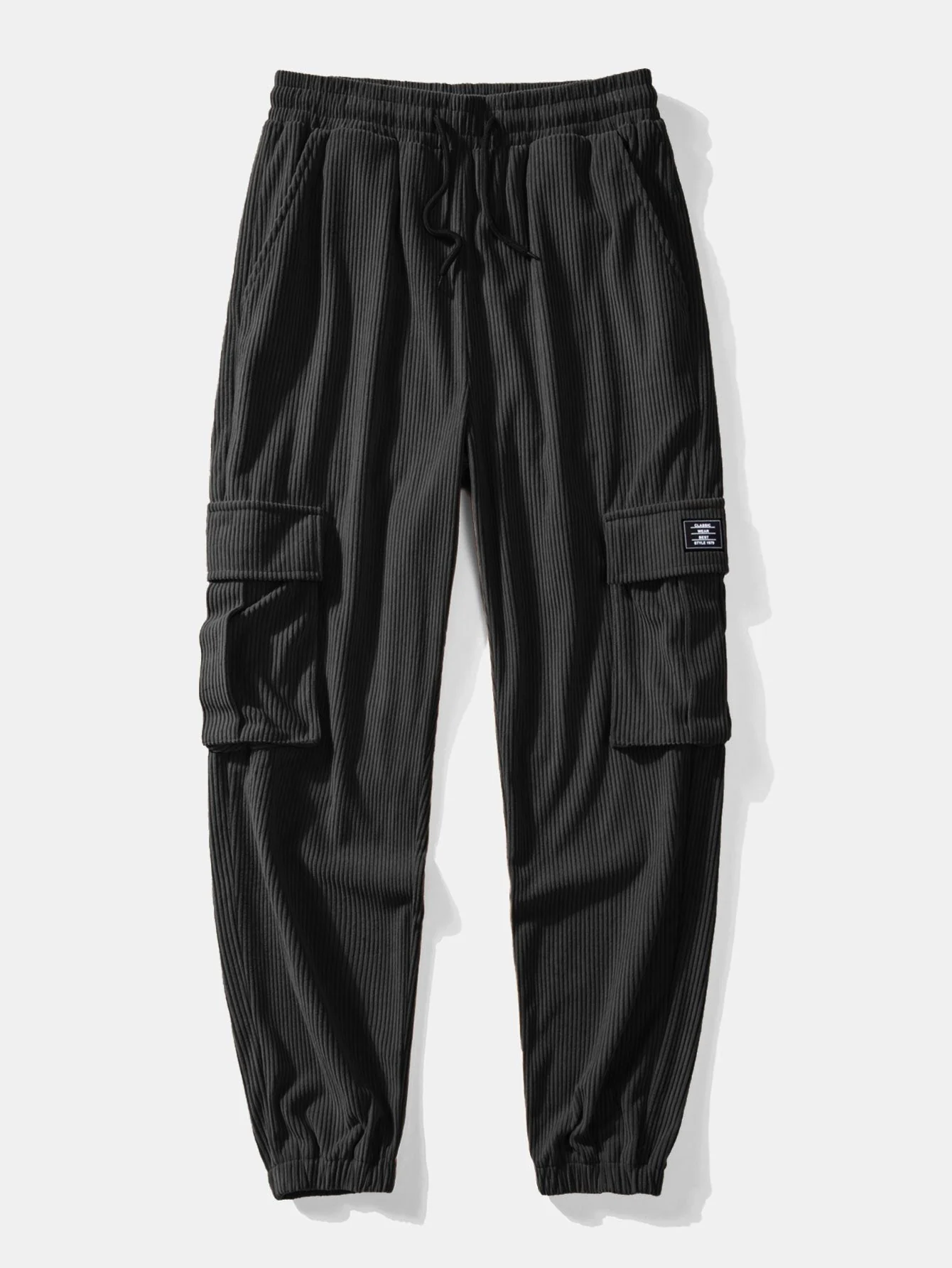Cristian® | Drawstring Corduroy Cargo Jogger Pants - Image 3