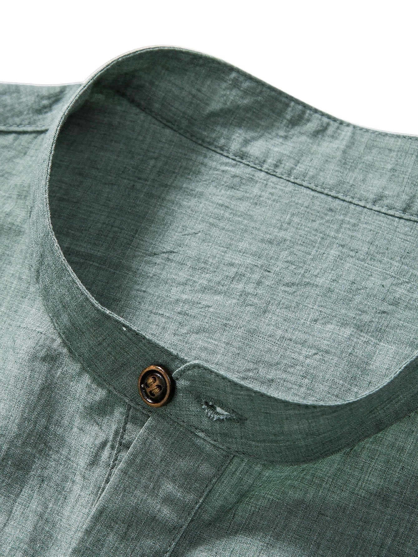 Cristian® | Short Sleeve Half Button Fly Henley Collar Shirt - Image 4