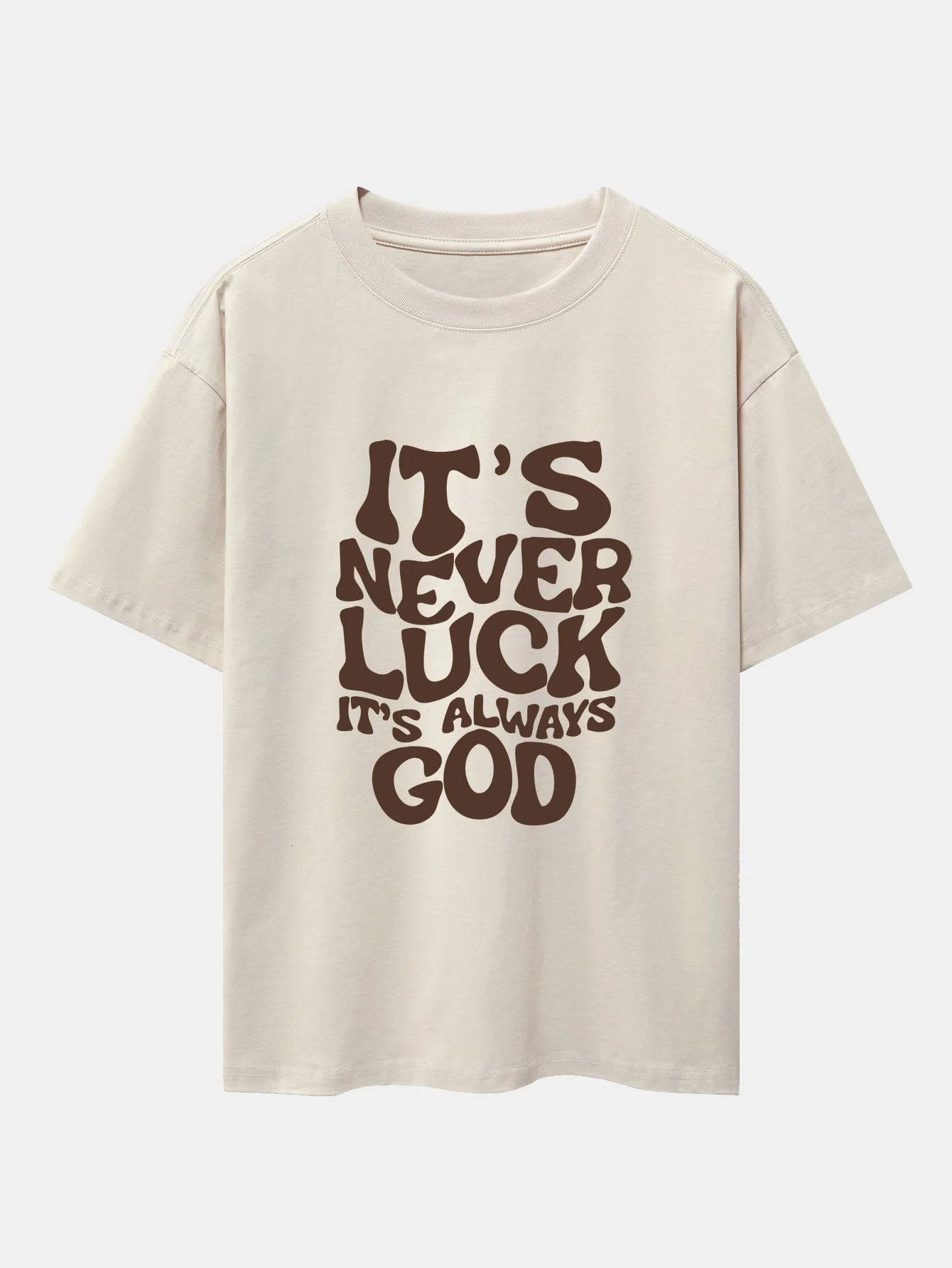 Cristóbal® | God Slogan Print Drop Shoulder Oversize T-Shirt & Drawstring Corduroy Shorts - Image 4