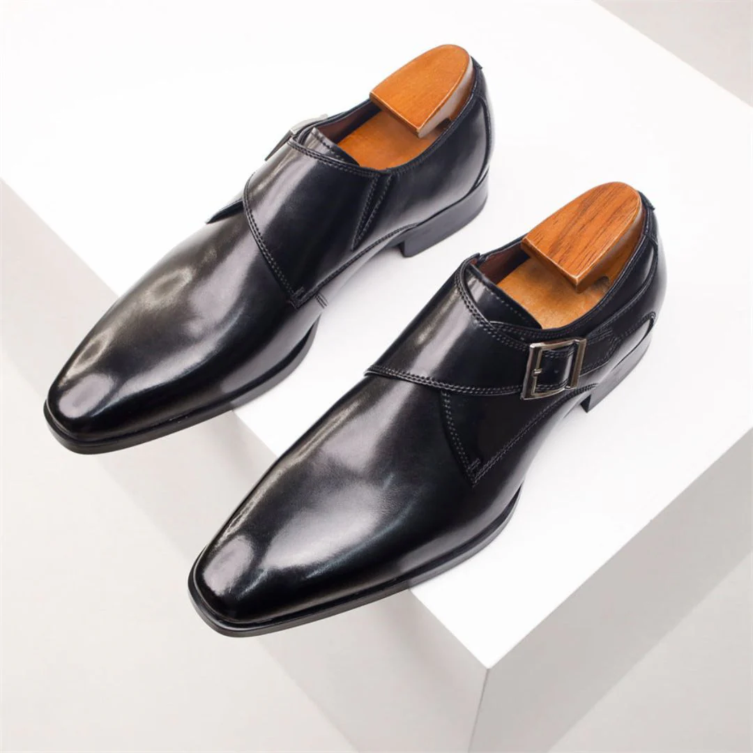 Crosby | Emiliano Classic Buckle Dress Shoes - Image 3