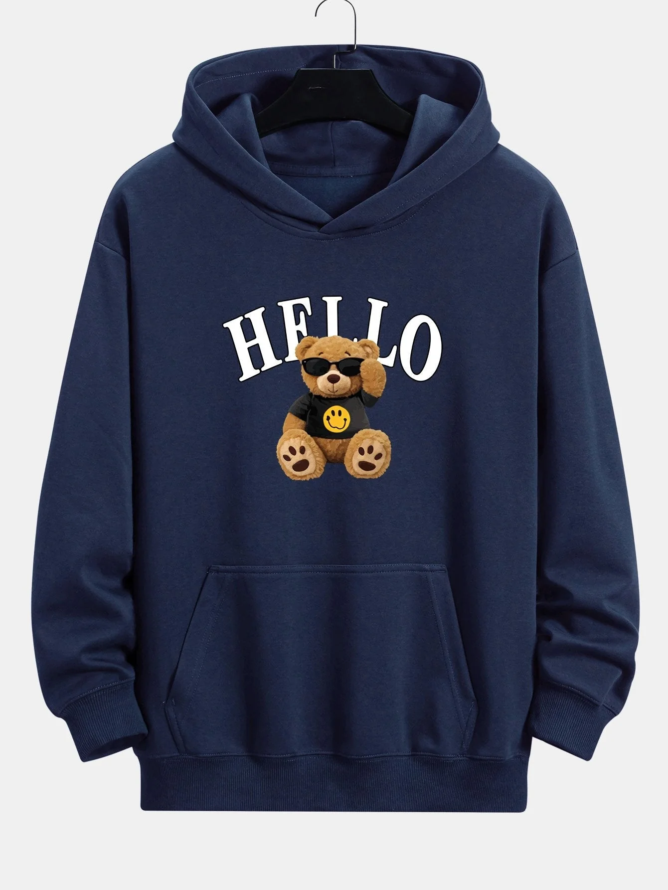 Cruz | Hello Sunglasses Bear Print Relax Fit Hoodie - Image 7