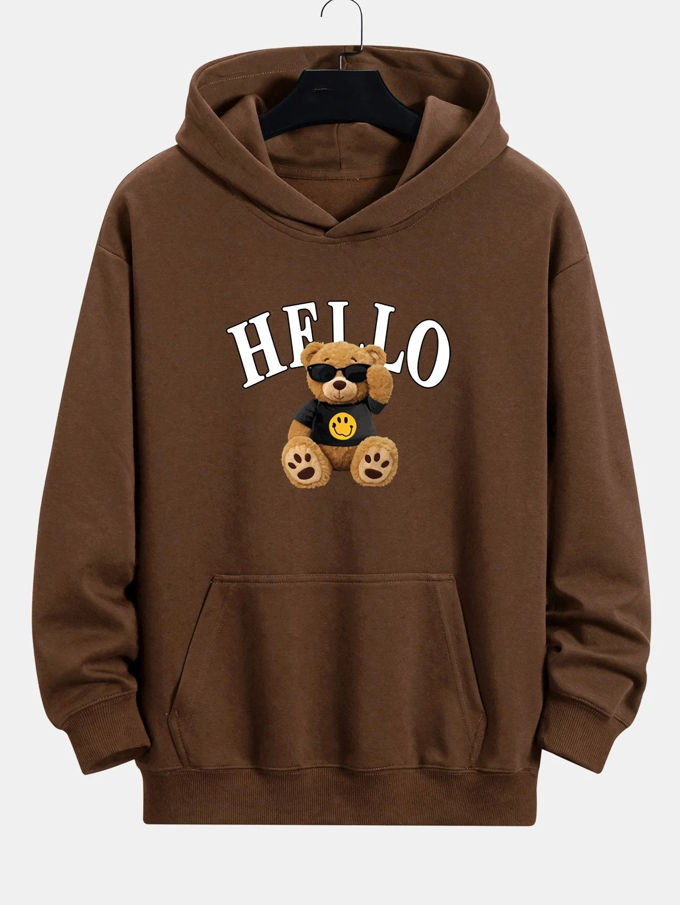 Cruz | Hello Sunglasses Bear Print Relax Fit Hoodie - Image 9