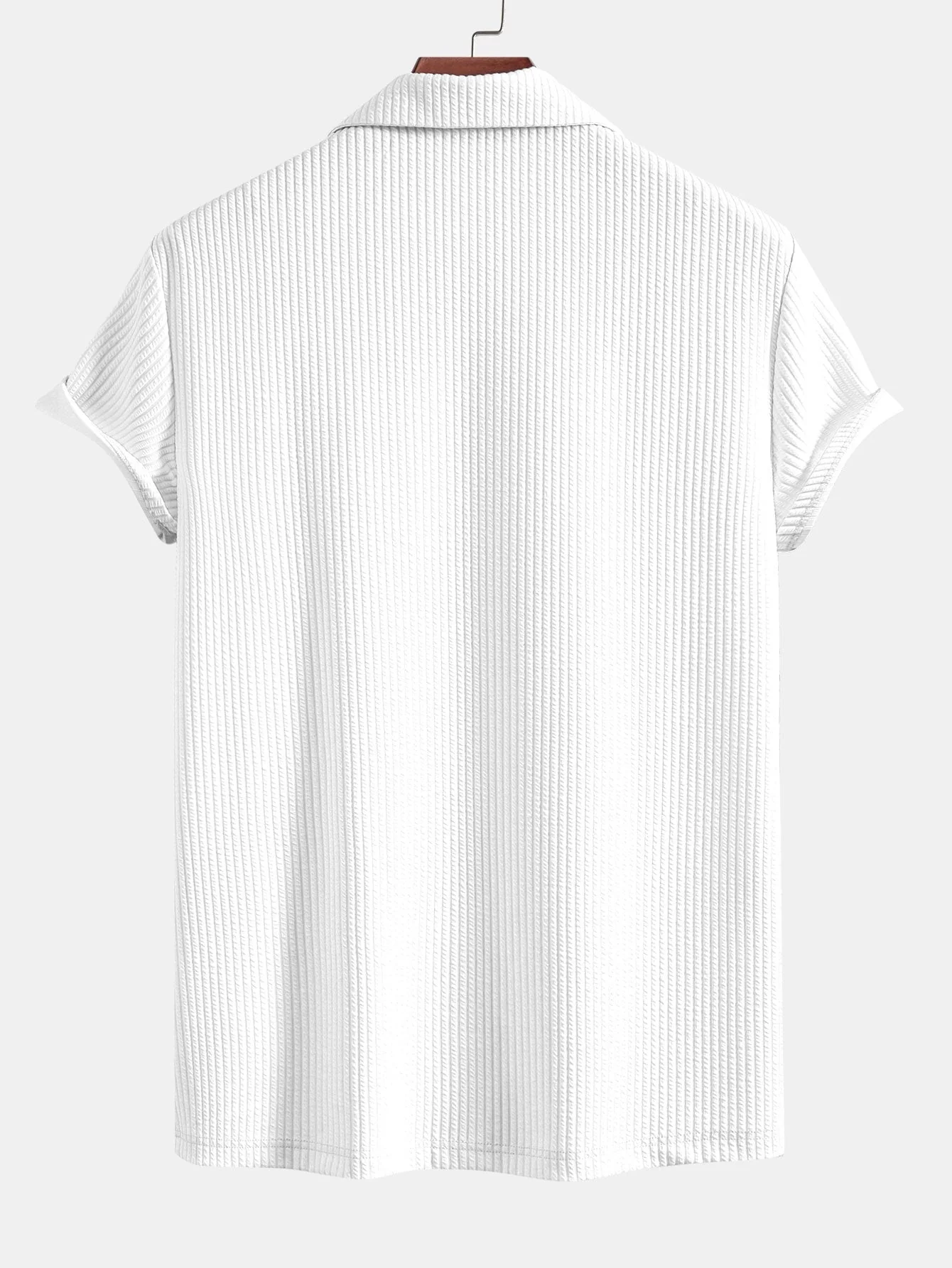 Curtis® | Defined Style: Ribbed Muscle Fit Shirt With Deep Cuban Collar - Image 6