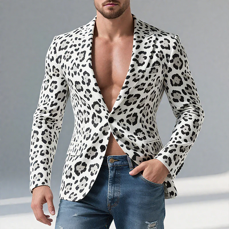 Curtis | Men'S Retro Casual Sexy Leopard Print Blazer - Image 2