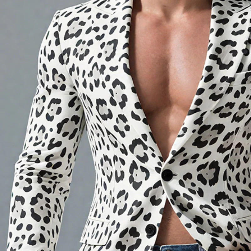 Curtis | Men'S Retro Casual Sexy Leopard Print Blazer - Image 3