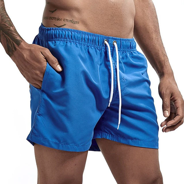Cygnus® | Solid Color Drawstring Beach Shorts - Image 14