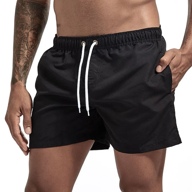 Cygnus® | Solid Color Drawstring Beach Shorts - Image 2