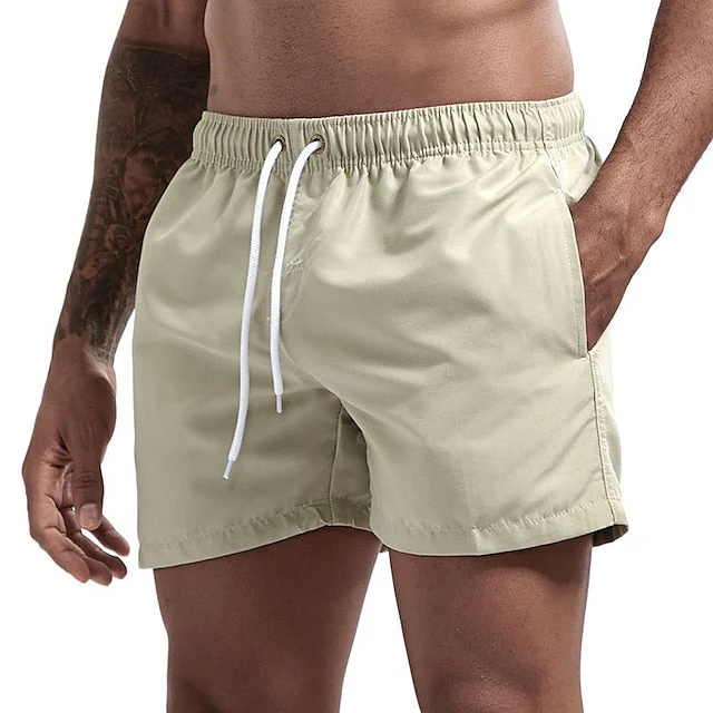 Cygnus® | Solid Color Drawstring Beach Shorts - Image 3