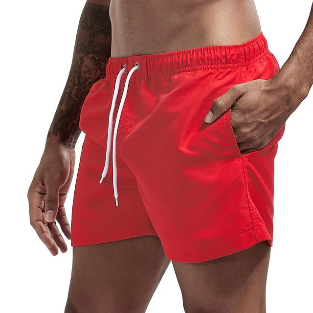 Cygnus® | Solid Color Drawstring Beach Shorts - Image 4