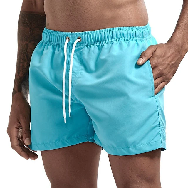 Cygnus® | Solid Color Drawstring Beach Shorts - Image 8