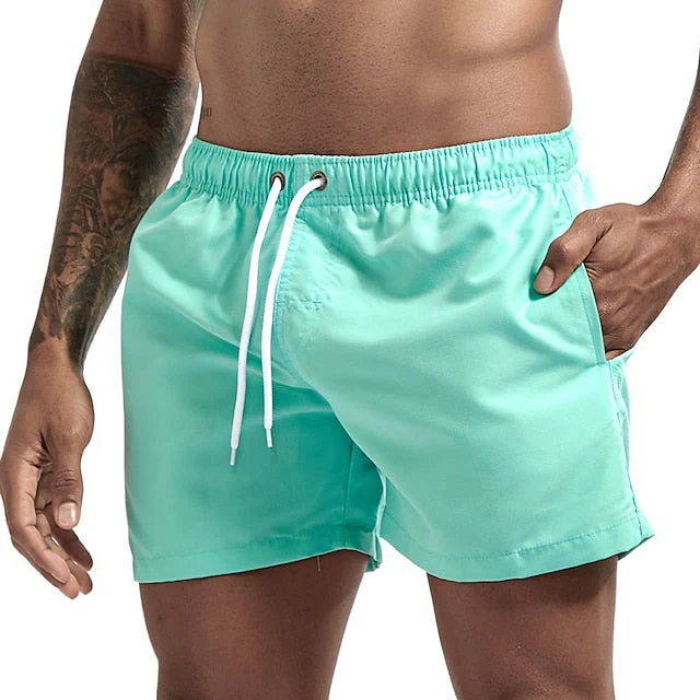 Cygnus® | Solid Color Drawstring Beach Shorts - Image 9