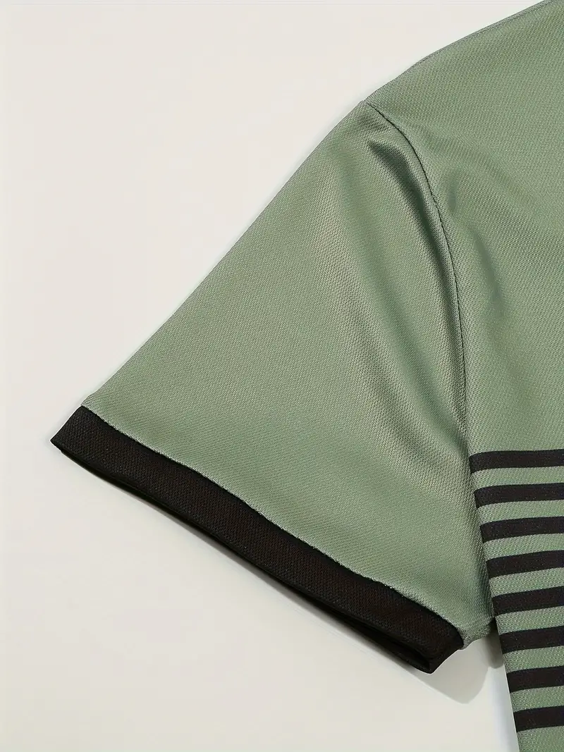 Dale® | Striped Casual Color Block Short Sleeve Shirt - Image 12