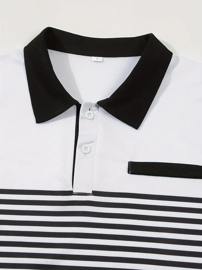 Dale® | Striped Casual Color Block Short Sleeve Shirt - Image 17