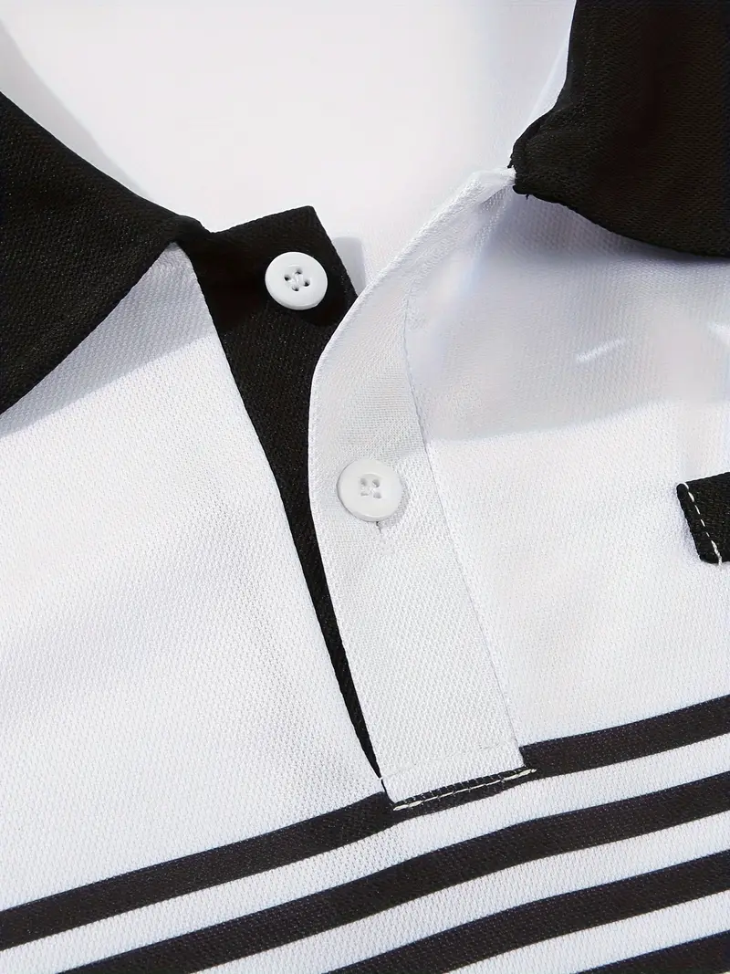 Dale® | Striped Casual Color Block Short Sleeve Shirt - Image 18