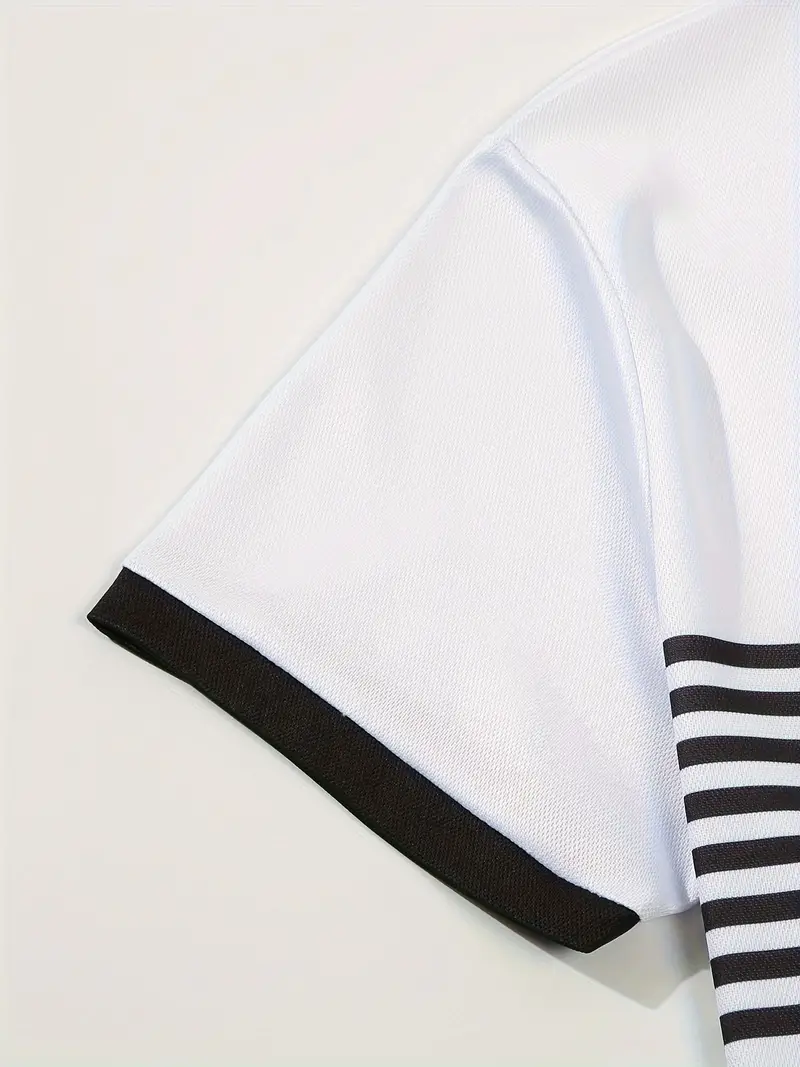 Dale® | Striped Casual Color Block Short Sleeve Shirt - Image 19