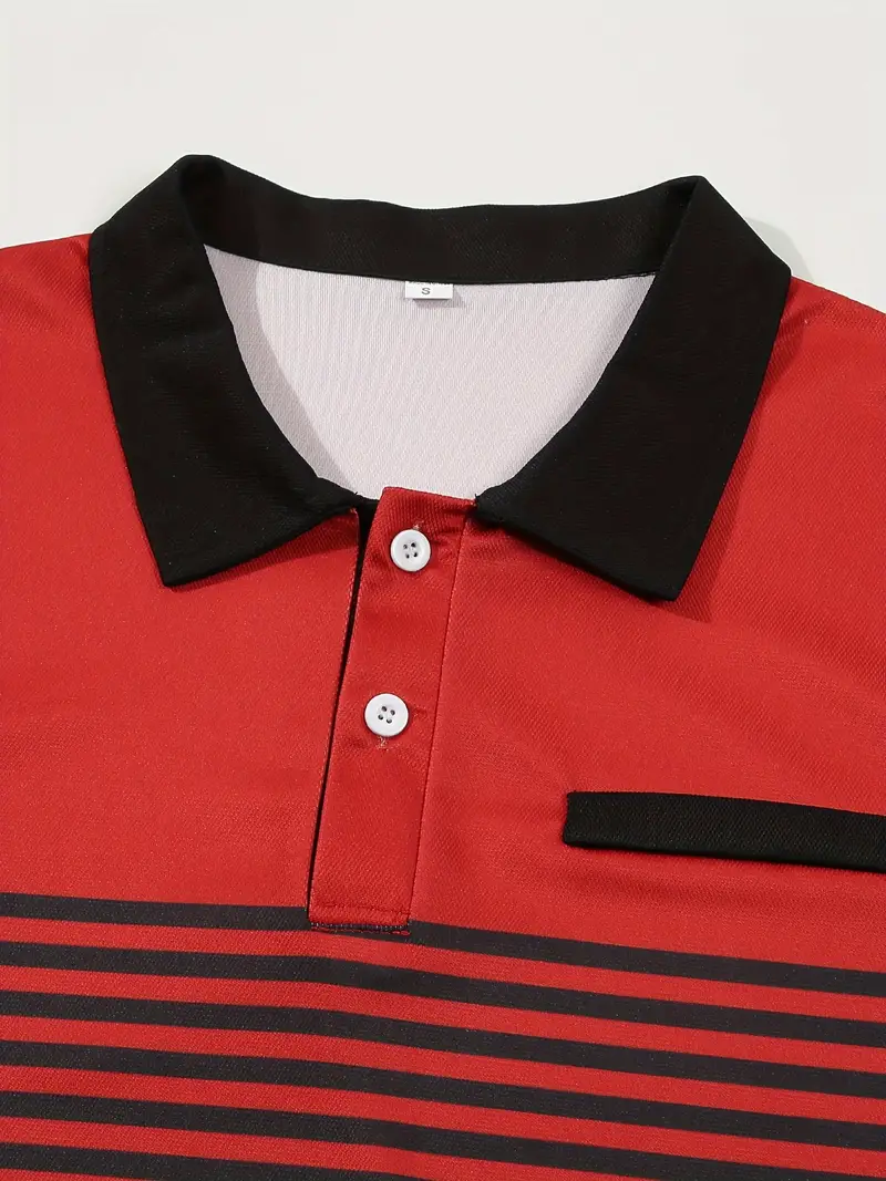 Dale® | Striped Casual Color Block Short Sleeve Shirt - Image 2