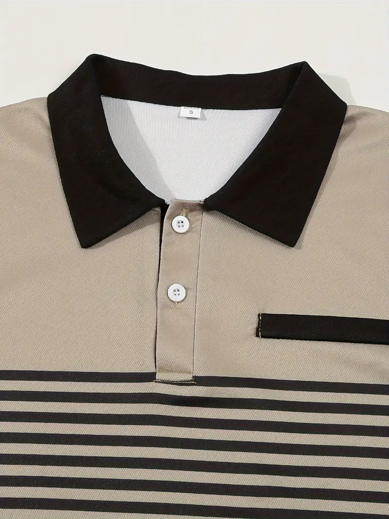 Dale® | Striped Casual Color Block Short Sleeve Shirt - Image 24