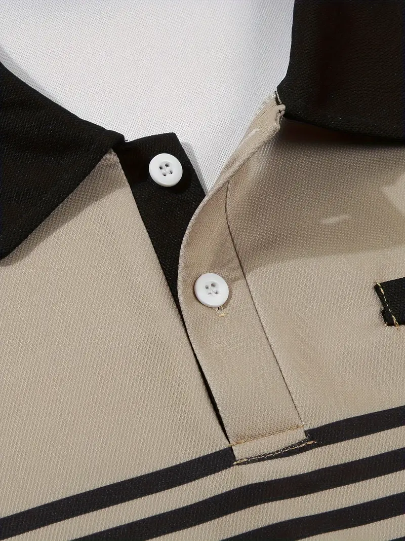 Dale® | Striped Casual Color Block Short Sleeve Shirt - Image 25