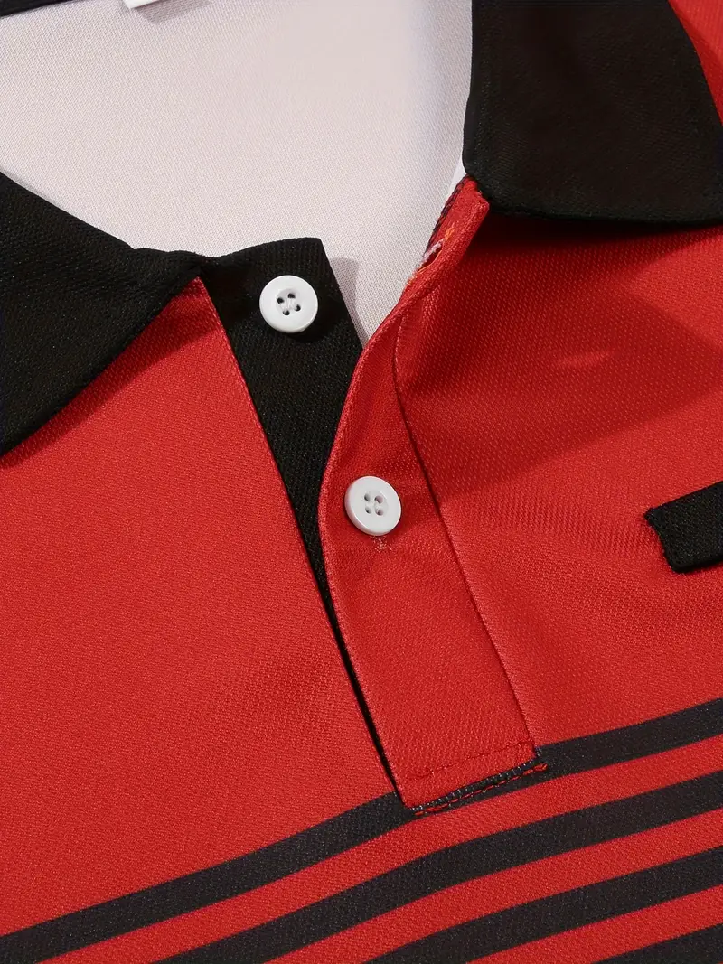 Dale® | Striped Casual Color Block Short Sleeve Shirt - Image 3