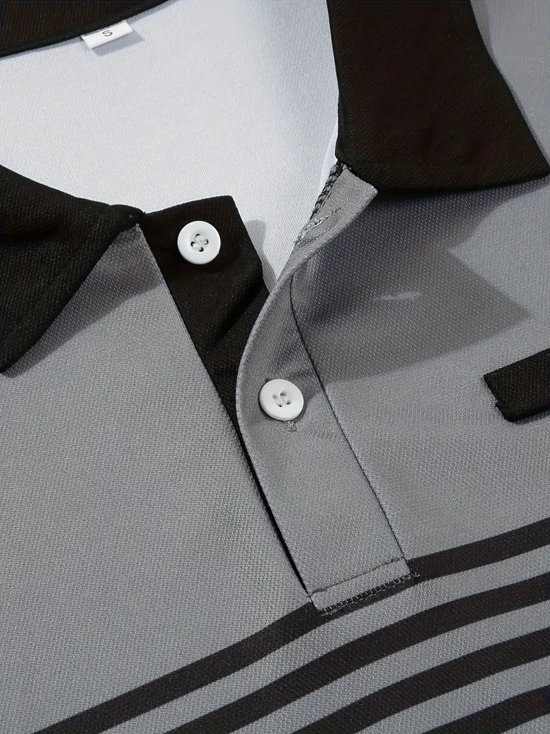 Dale® | Striped Casual Color Block Short Sleeve Shirt - Image 32