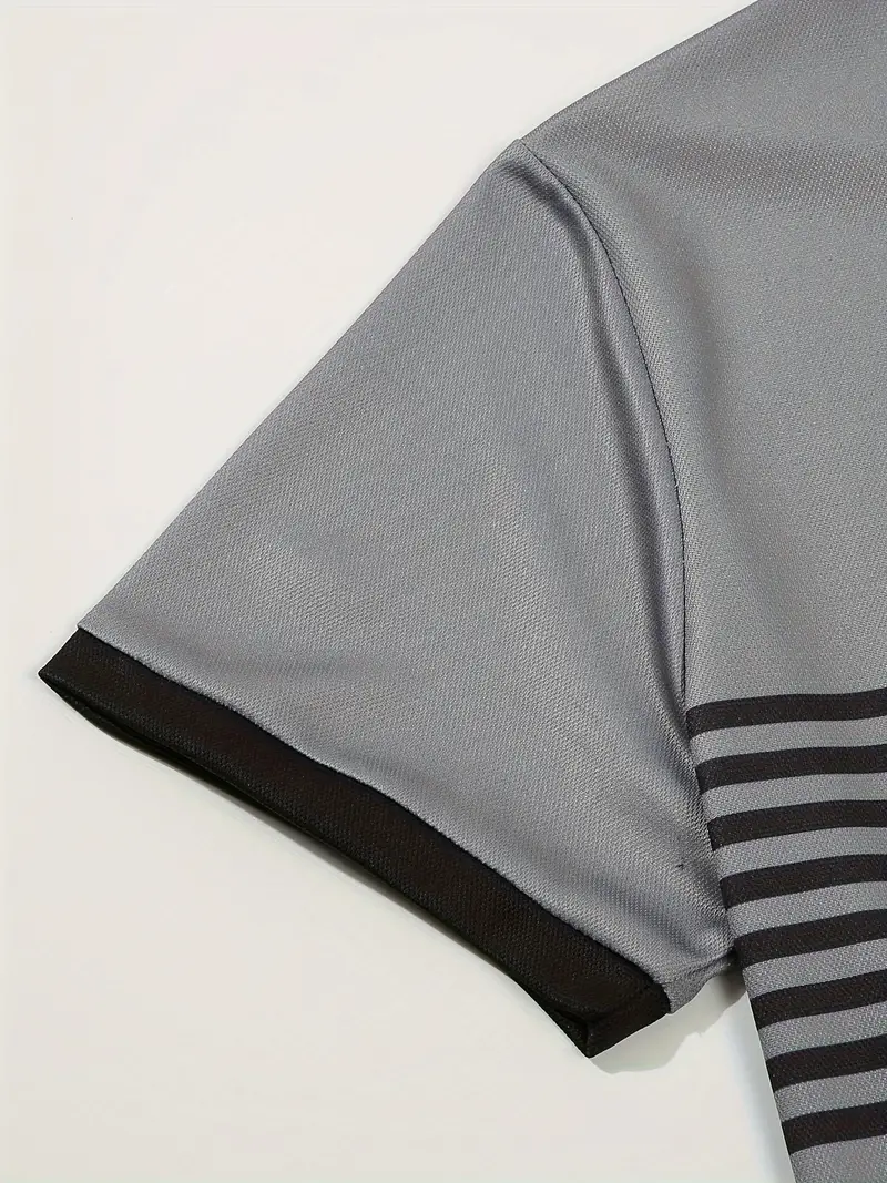 Dale® | Striped Casual Color Block Short Sleeve Shirt - Image 33