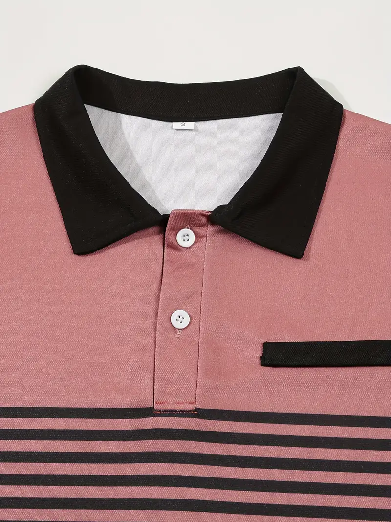 Dale® | Striped Casual Color Block Short Sleeve Shirt - Image 38