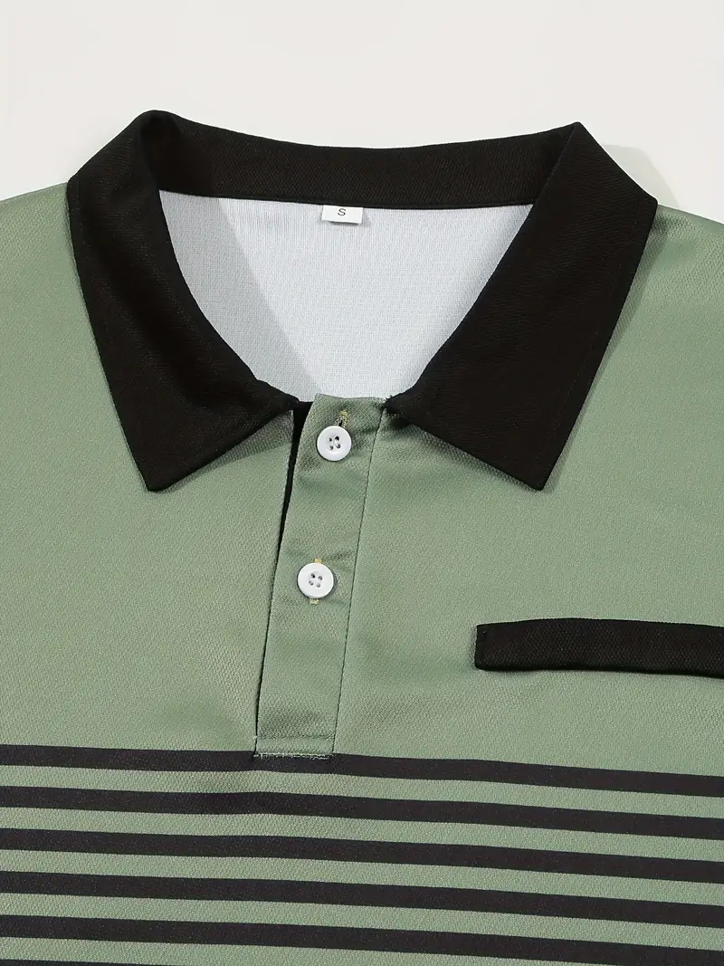 Dale® | Striped Casual Color Block Short Sleeve Shirt - Image 9