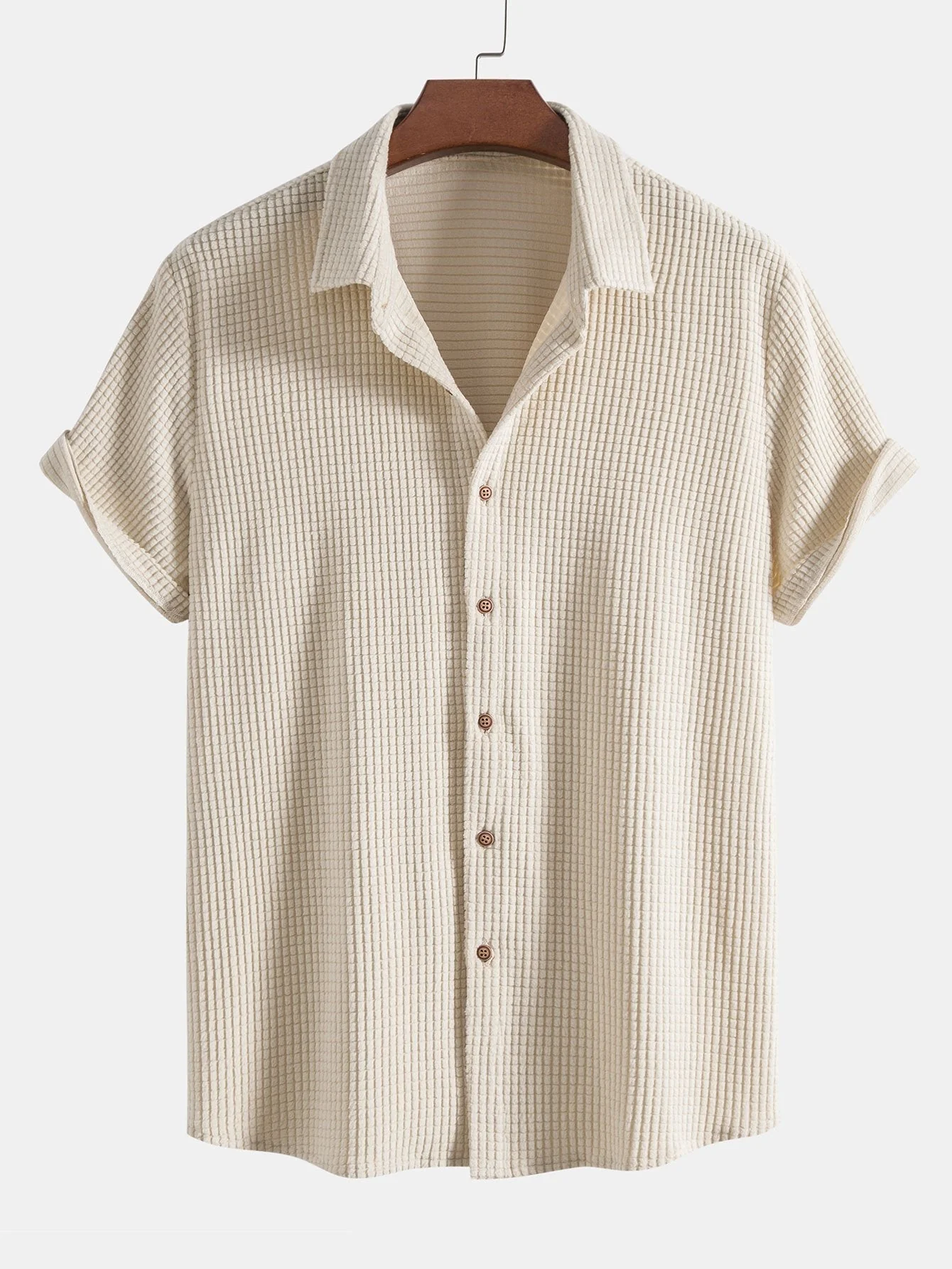 Dale® | Waffle Button Up Shirt & Shorts - Image 4