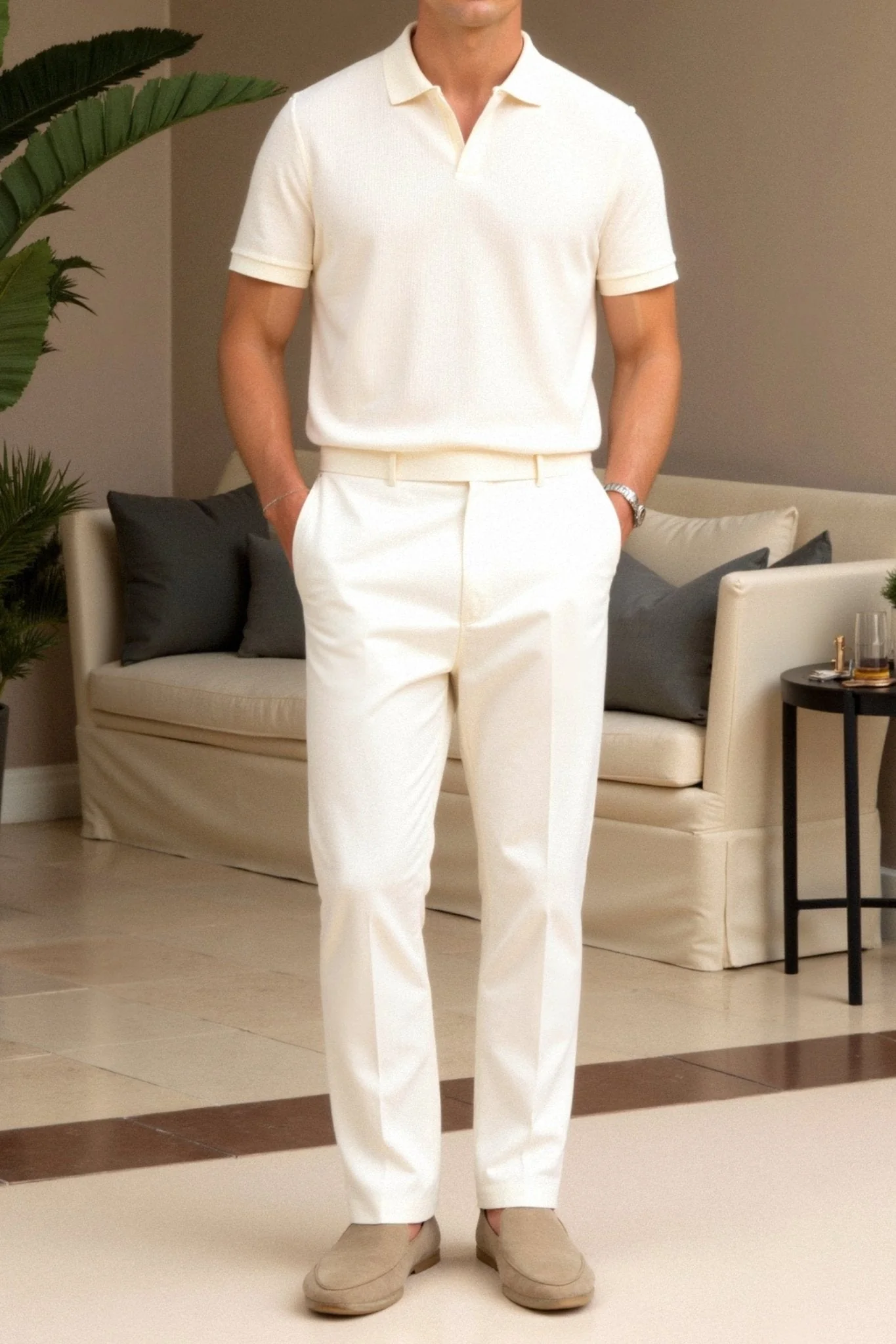 Dalmacio® | Knit Polo Shirt for Men – Timeless Short Sleeve Polo in Old Money Style - Image 5