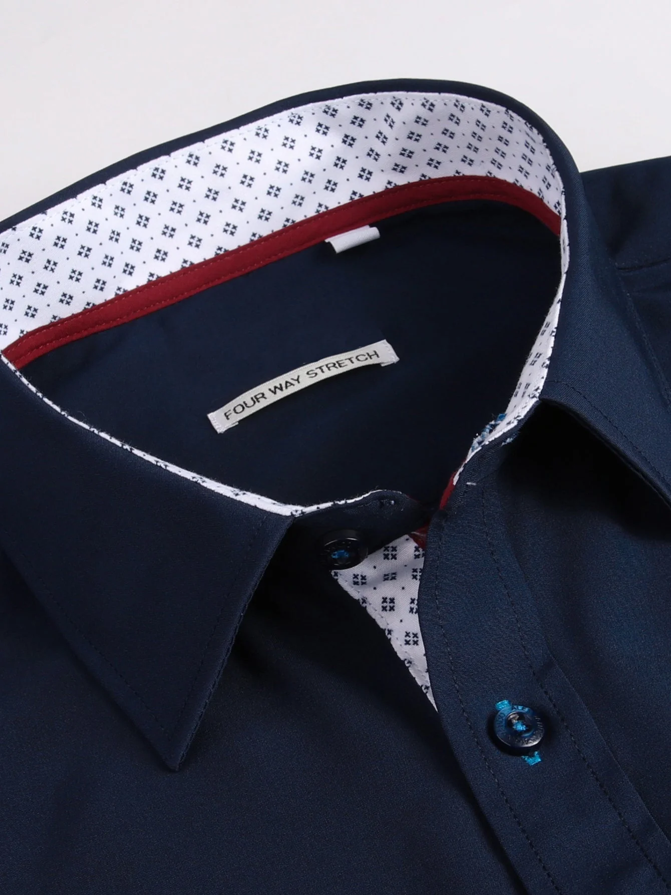 Dalmacio® | Long Sleeve Contrast Dress Shirt - Image 15
