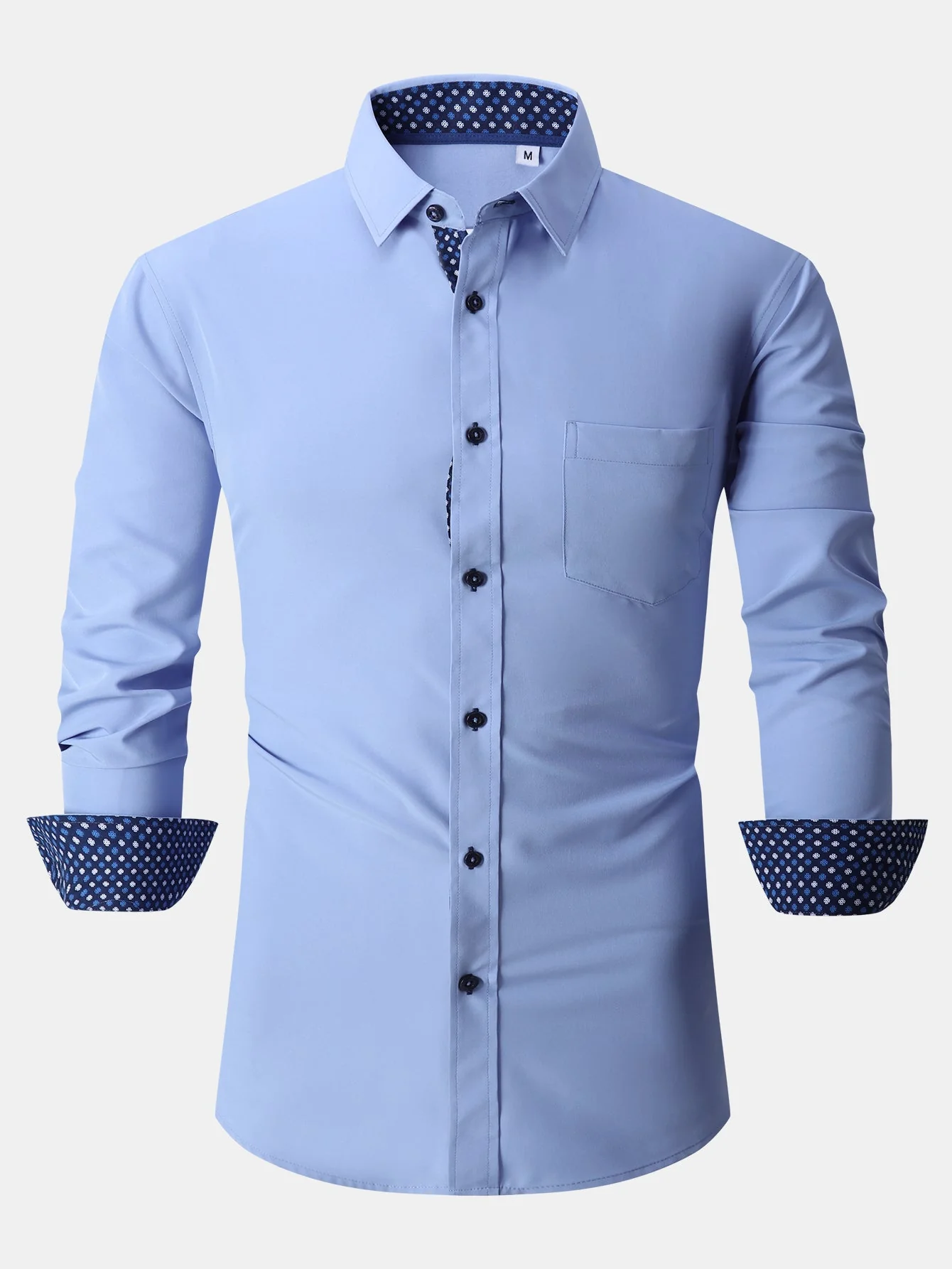 Dalmacio® | Long Sleeve Contrast Dress Shirt - Image 27