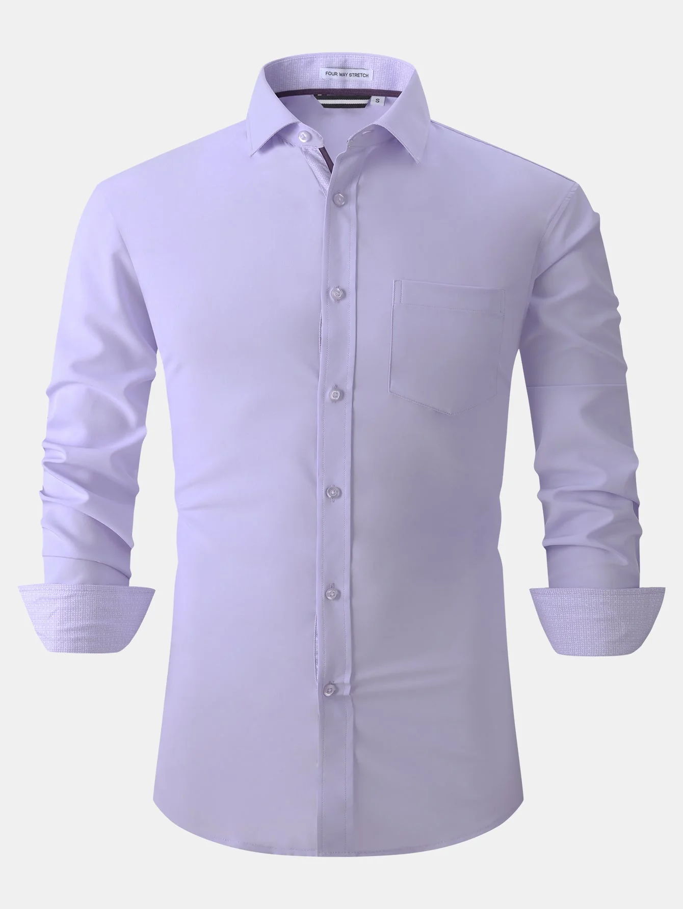 Dalmacio® | Long Sleeve Contrast Dress Shirt - Image 5