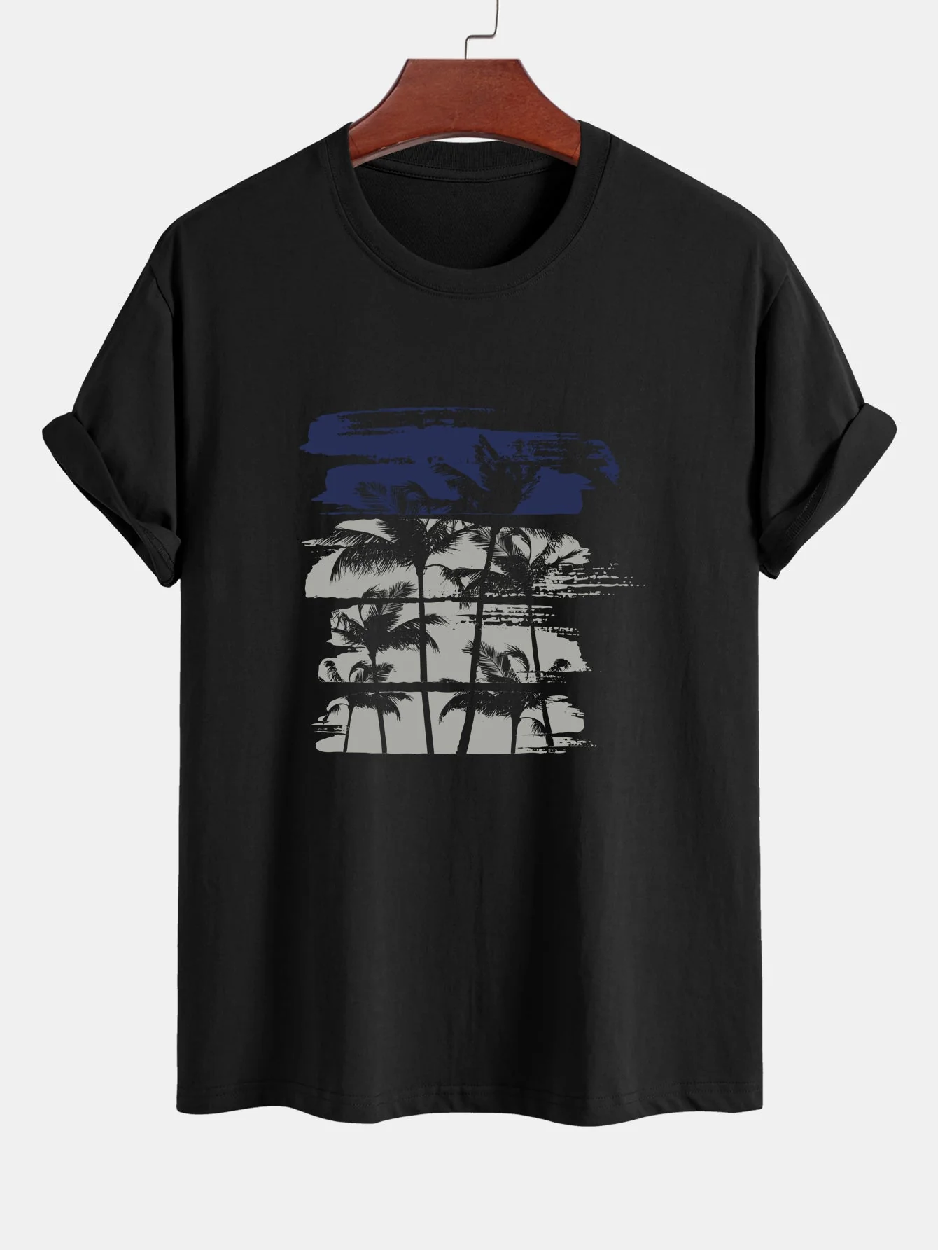 Damián® | Palm Tree Silhouette Print Cotton T-Shirt & Swim Shorts - Image 8