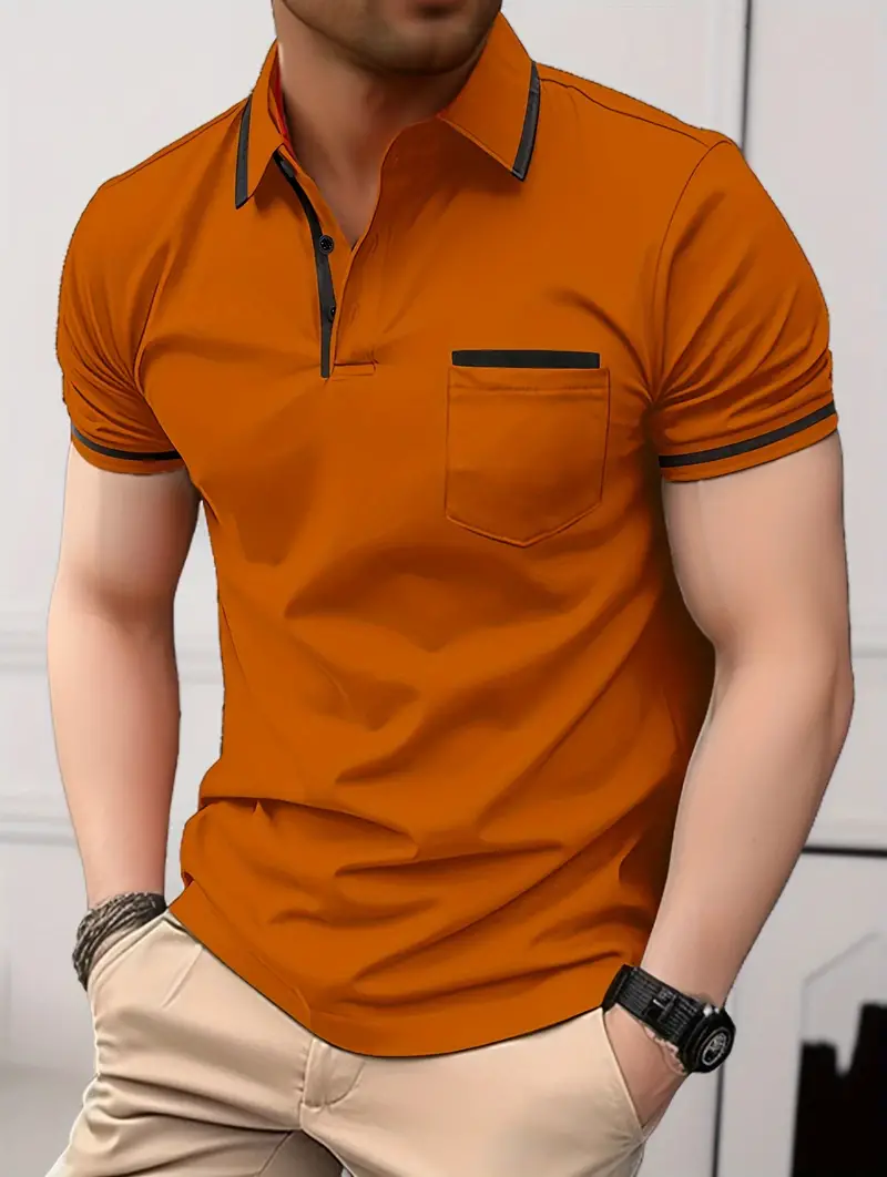 Damien® | Contrasting Short Sleeve Golf Shirt - Image 5
