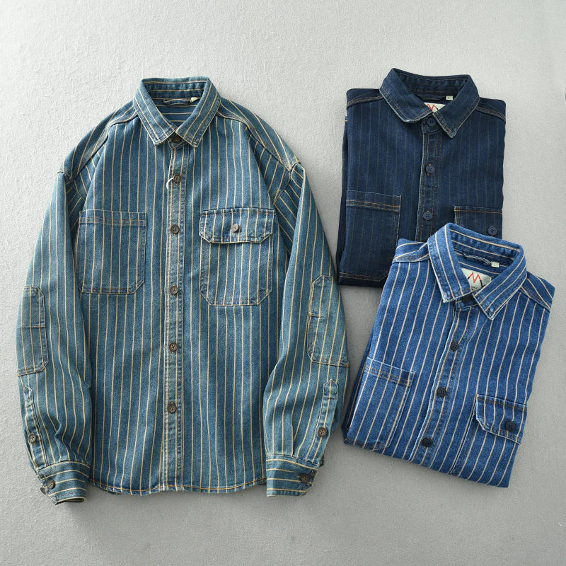 Daniel® | Vertical Striped Denim Jacket - Image 4