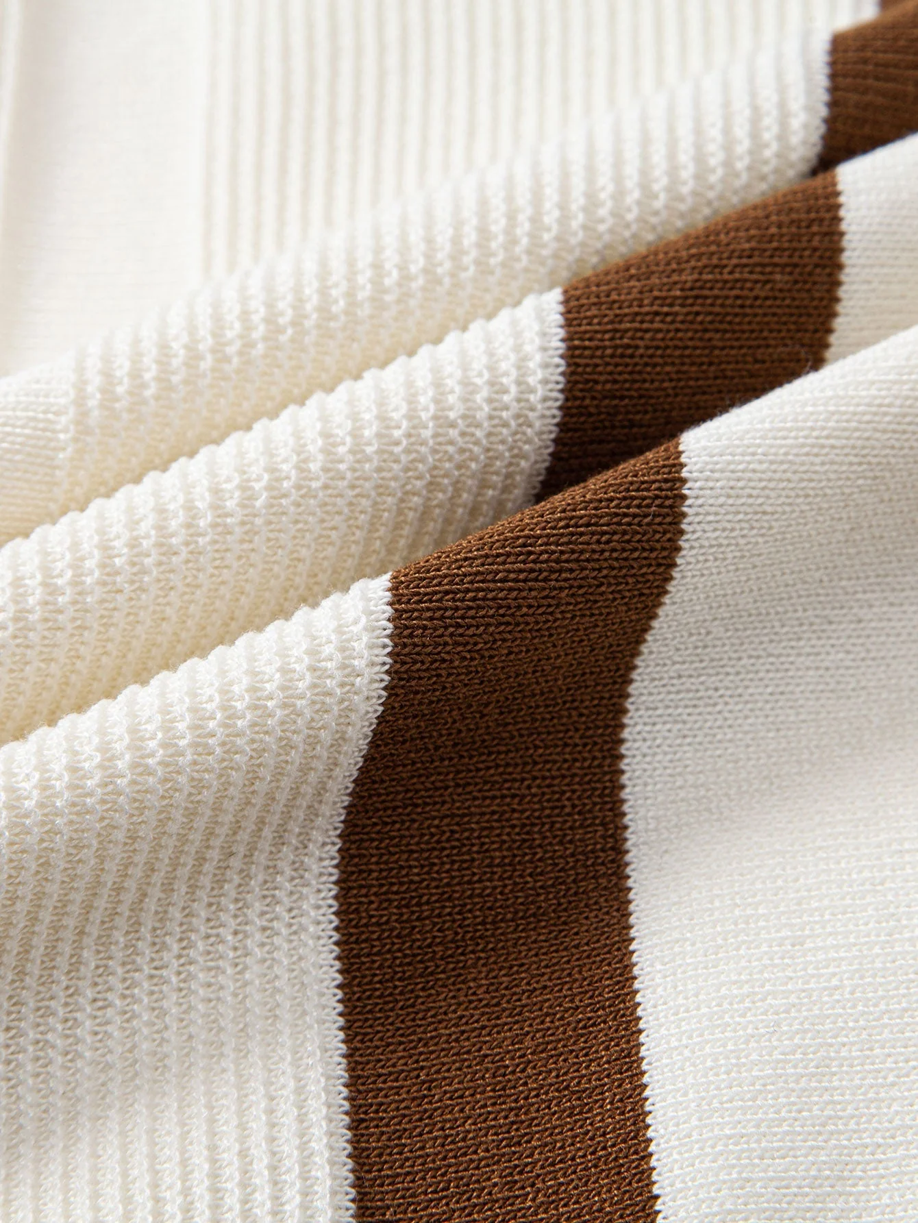 Daniel | Stripe Geometric Jacquard Knitted Polo Shirt - Image 4