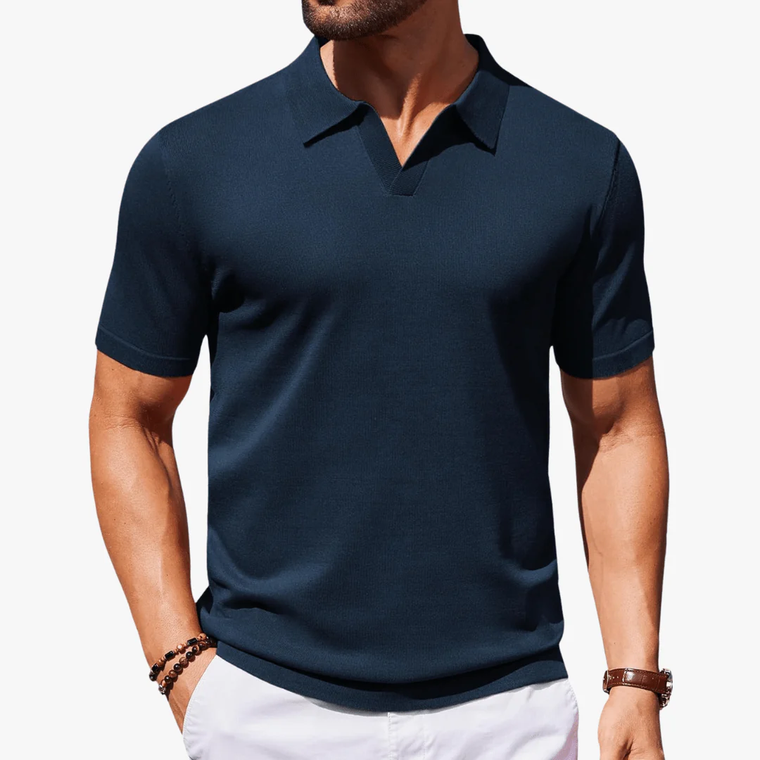 Danilo | Men's Knit Polo Shirt - Image 2